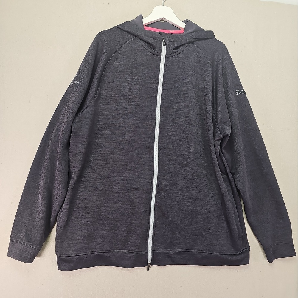 Puma PWRWARM Warm Cell Full Zip Hoodie Men's XL Gray Heathered Athletic Jacket